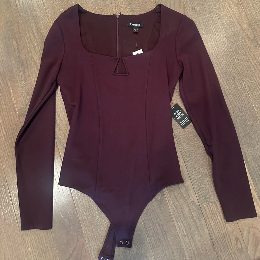 Express Deep Burgundy Bodysuit